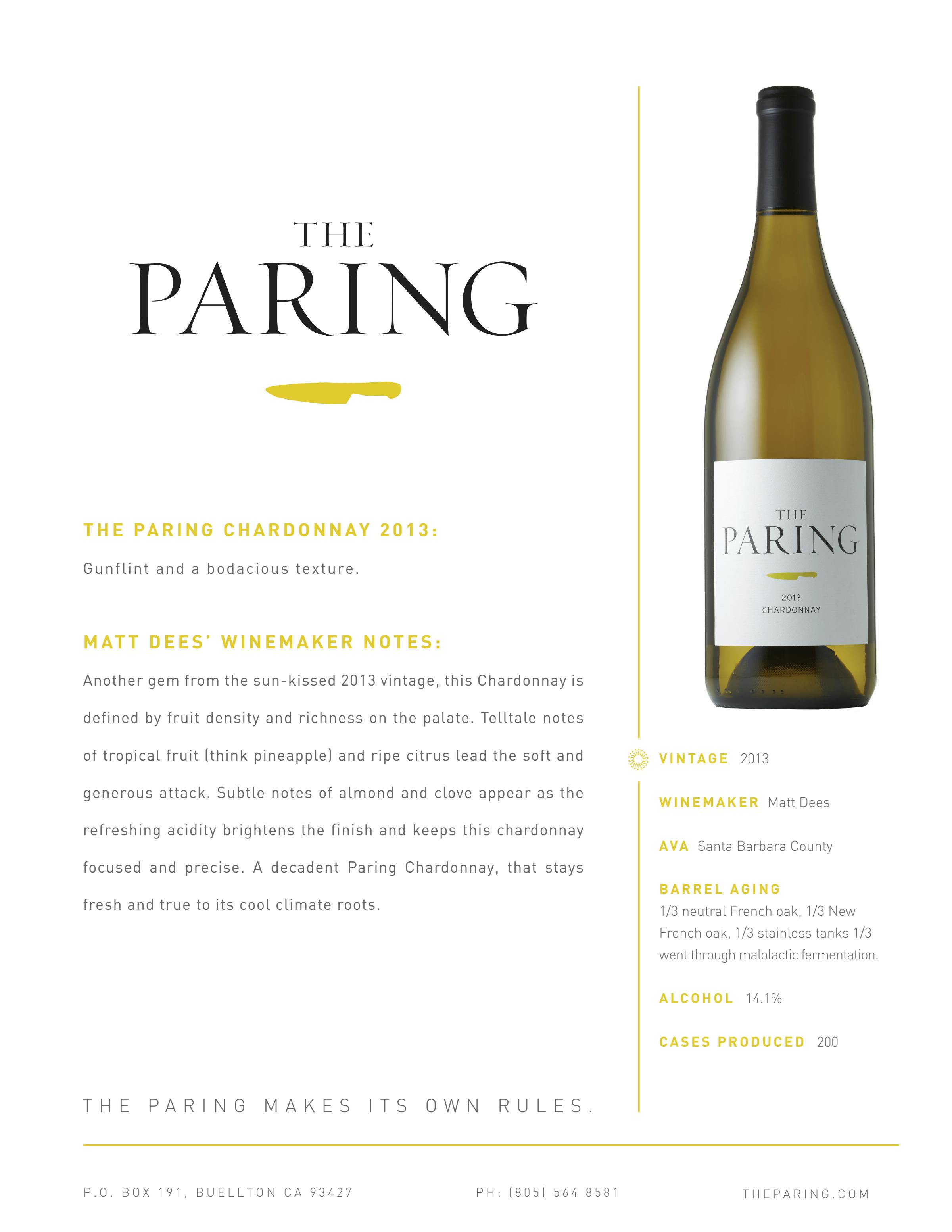 2013 The Paring Chardonnay