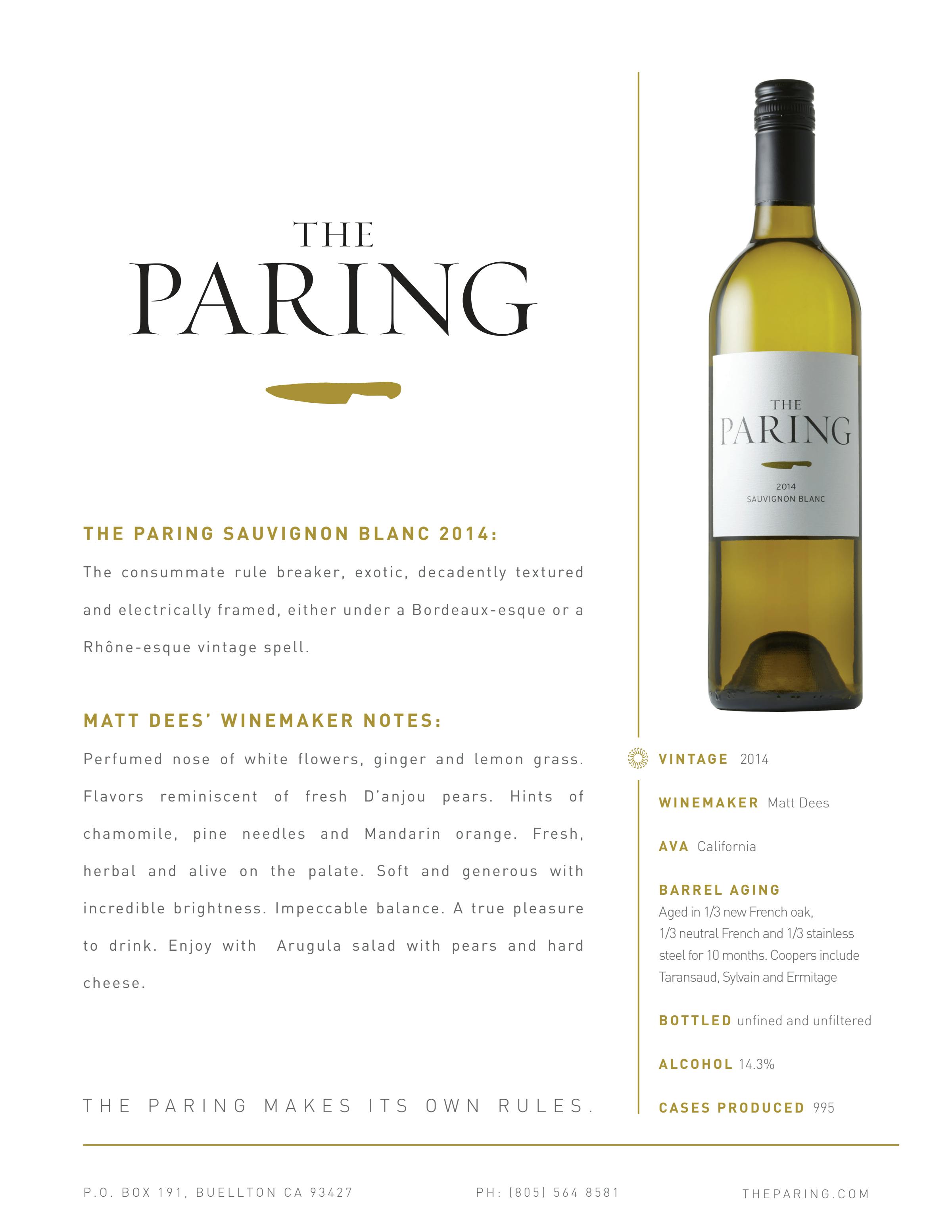 2014 The Paring Sauvignon Blanc