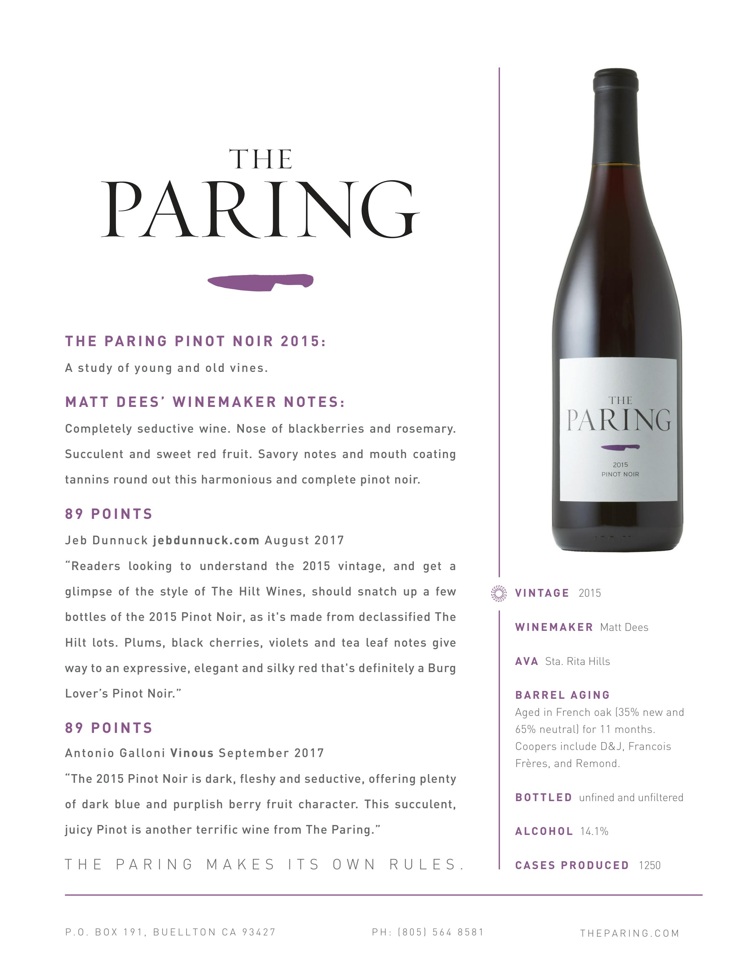 2015 The Paring Pinot Noir