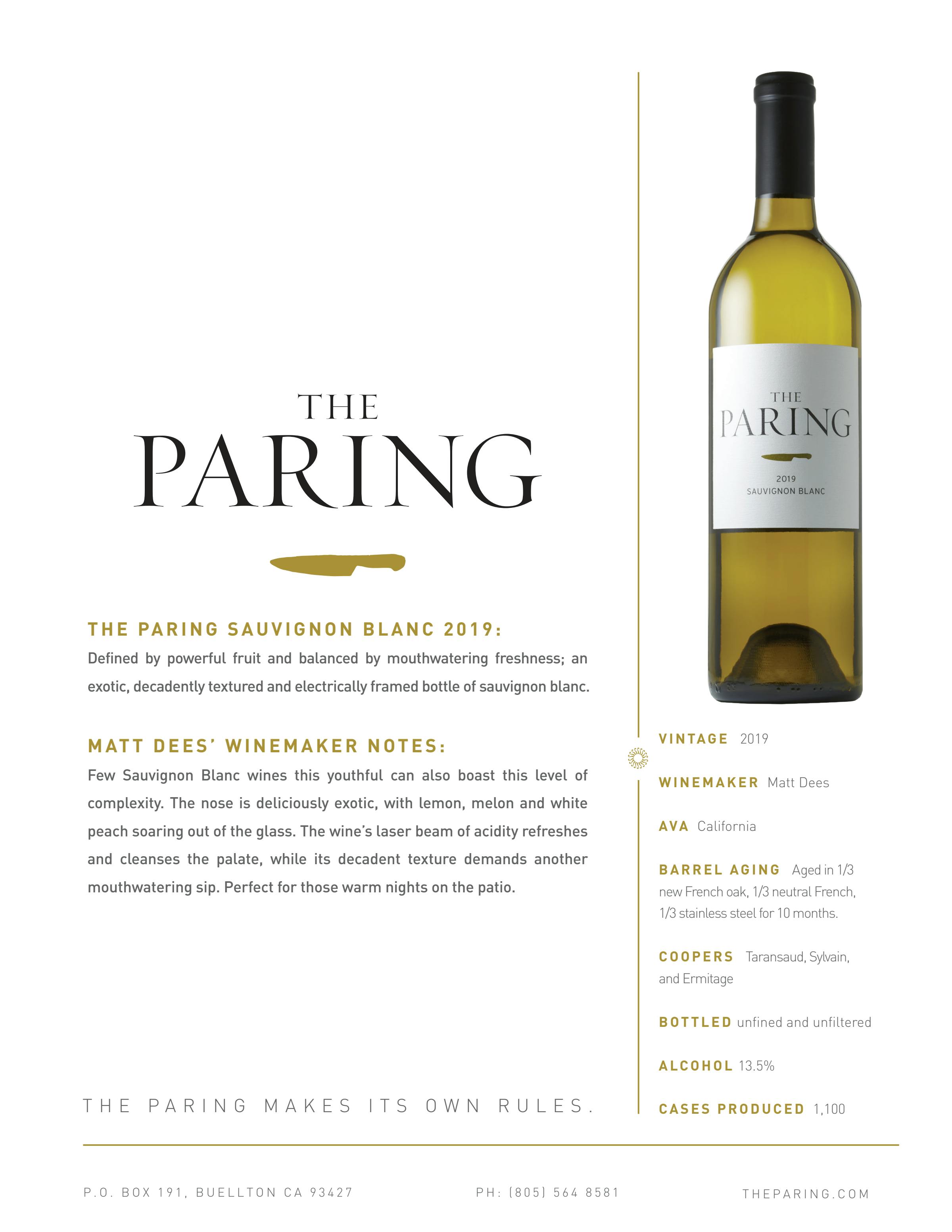 2019 Sauvignon Blanc Updated Mar2021