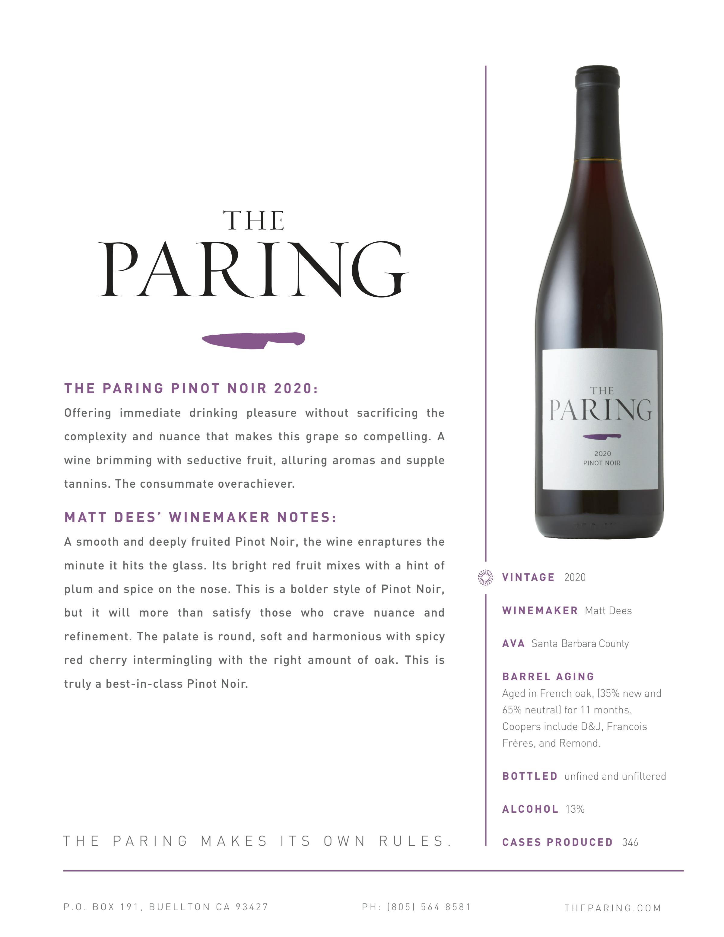 2020 Pinot Info Sheet