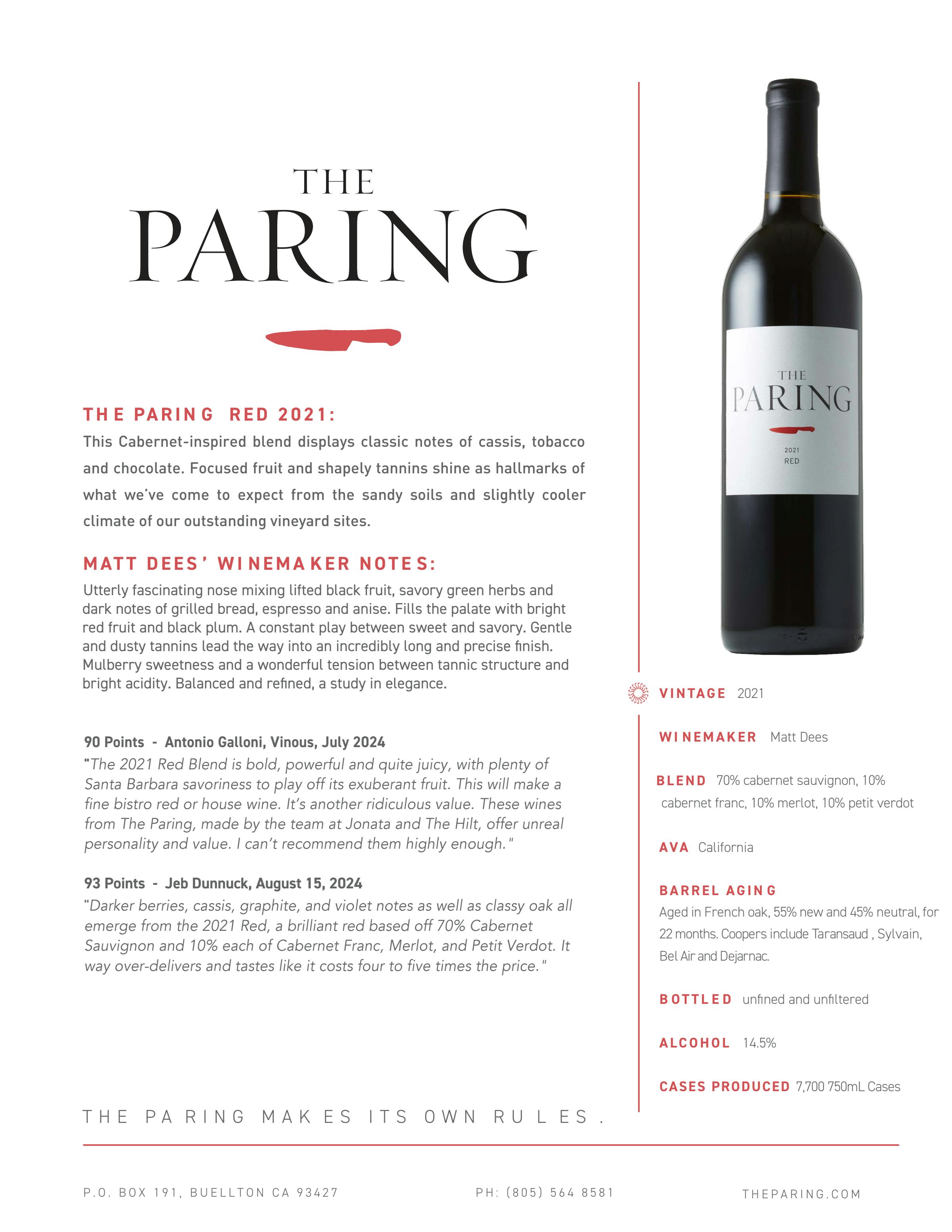 2021 The Paring Red